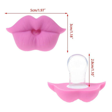 4-Packs Funny Baby Pacifier,Soft Silicone Lips Pacifiers,Lips Pacifiers For Babies 0-36 Months,Cute Lip Pacifier, Bpa Free