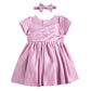 Hopscotch Baby Girls Knee Length Party Dresses In Pink Color For Ages (1824 Months)