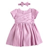 Hopscotch Baby Girls Knee Length Party Dresses In Pink Color For Ages (1824 Months)