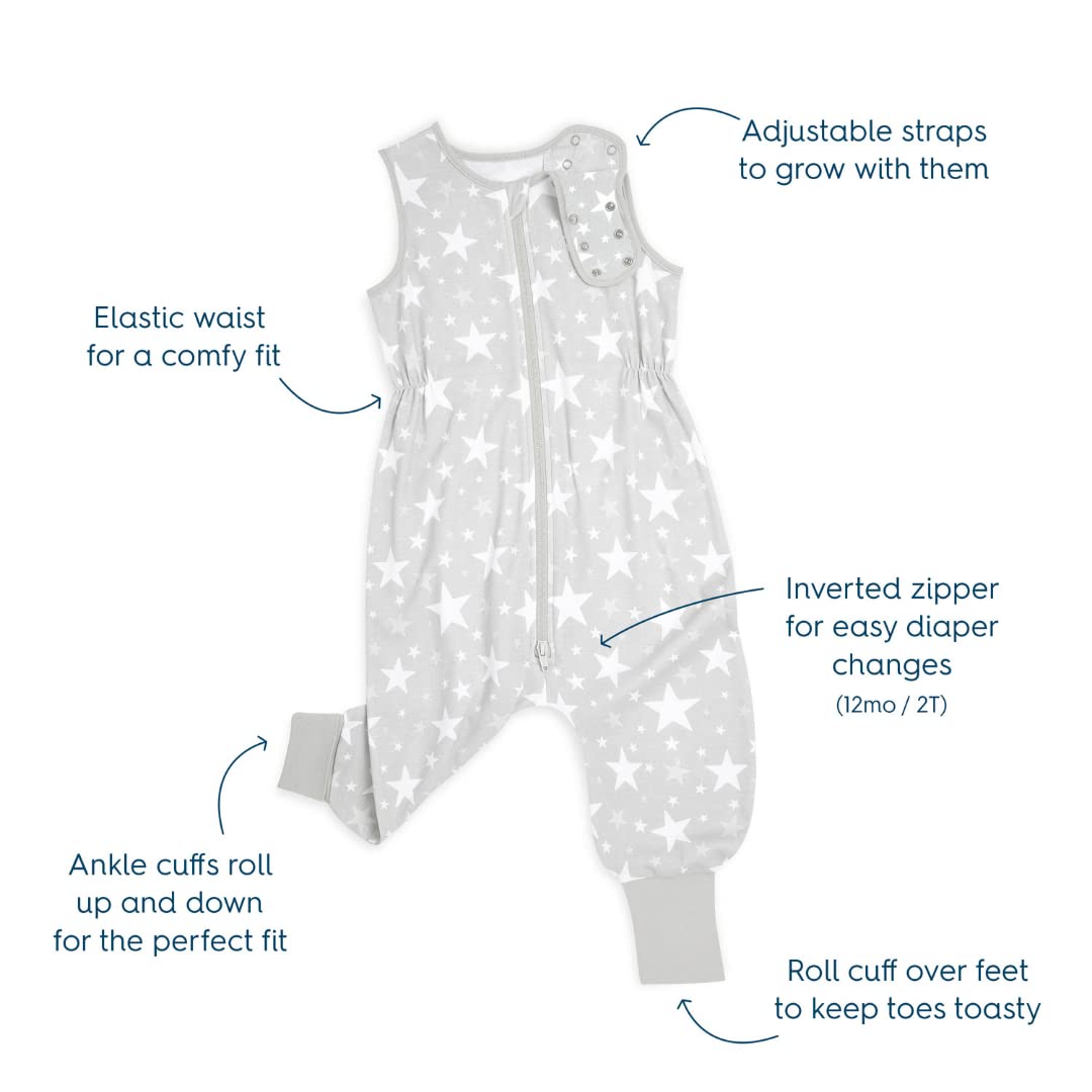 HALO Sleepsack Toddler Sleeping Bag, 100% Cotton Wearable Blanket, TOG 0.5, in The Stars, 12-24M