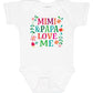 Inktastic Mimi And Papa Love Me Baby Bodysuit, 0020 White, 6 Months