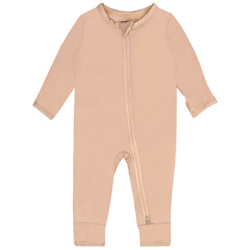 Guisby Baby Zipper Romper, Pajamas For Baby Boy, Footless Sleeper Baby Girl 6-12 Months Beige