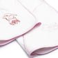 Hooded Baby Bath Towel with Embroidery(Pink)