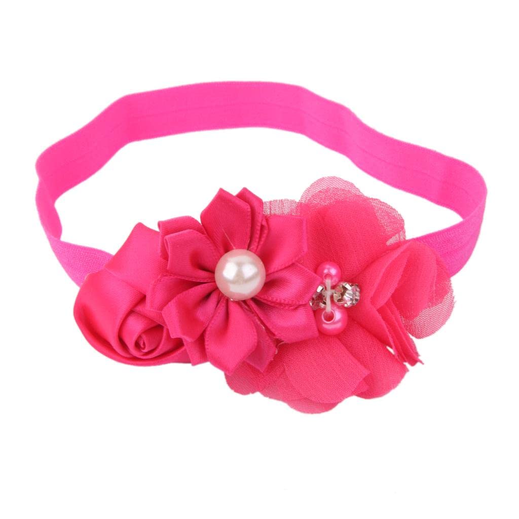 Myaddiction 3Xrose Red Flower Baby Girls Headband Photography Props Hair Band