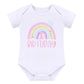 Baby Girl Boho Rainbow 1St First Birthday Cake Smash Outfit One Year Old Party Photo Props Cotton Short Sleeve Romper Tutu Tulle