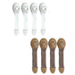 Kiddough Furniture Safety Locks For Kids  Pack Of 4 Beige + 4 White Locks, Child Safety Locks For Drawers, Cabinets, Fridge, Cu