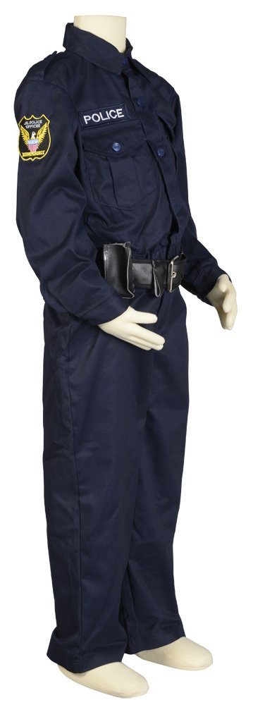 Aeromax Po-810 Junior Police Officer Suit With Cap & Belt  Size 8-10