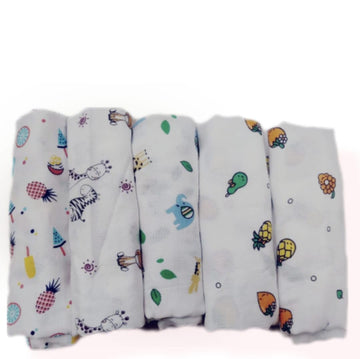 Super Ultra Soft 100% Muslin Baby Swaddle Cloth|Soft Pure Cotton Sheets Baby Wrap Set for New Born Babies|New Born Swaddles(80X 