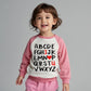 Aqylxlhh Kids Valentines Day Sweatshirt Toddler Girl 7T Abc I Love U Heart Graphic Shirt Little Boys Long Sleeve Pink Outfit Top