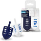 Zion Judaica Extra Large Hanukkah Wooden Dreidels In A Giftable Box 3' Blue & White Wood Dreidles With English Translation & Tr