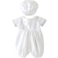 Glamulice White Infant Baby Boy Christening Baptism Outfit Christening Romper Baptism Clothes 6-12 Newborn Formal Party Baptism