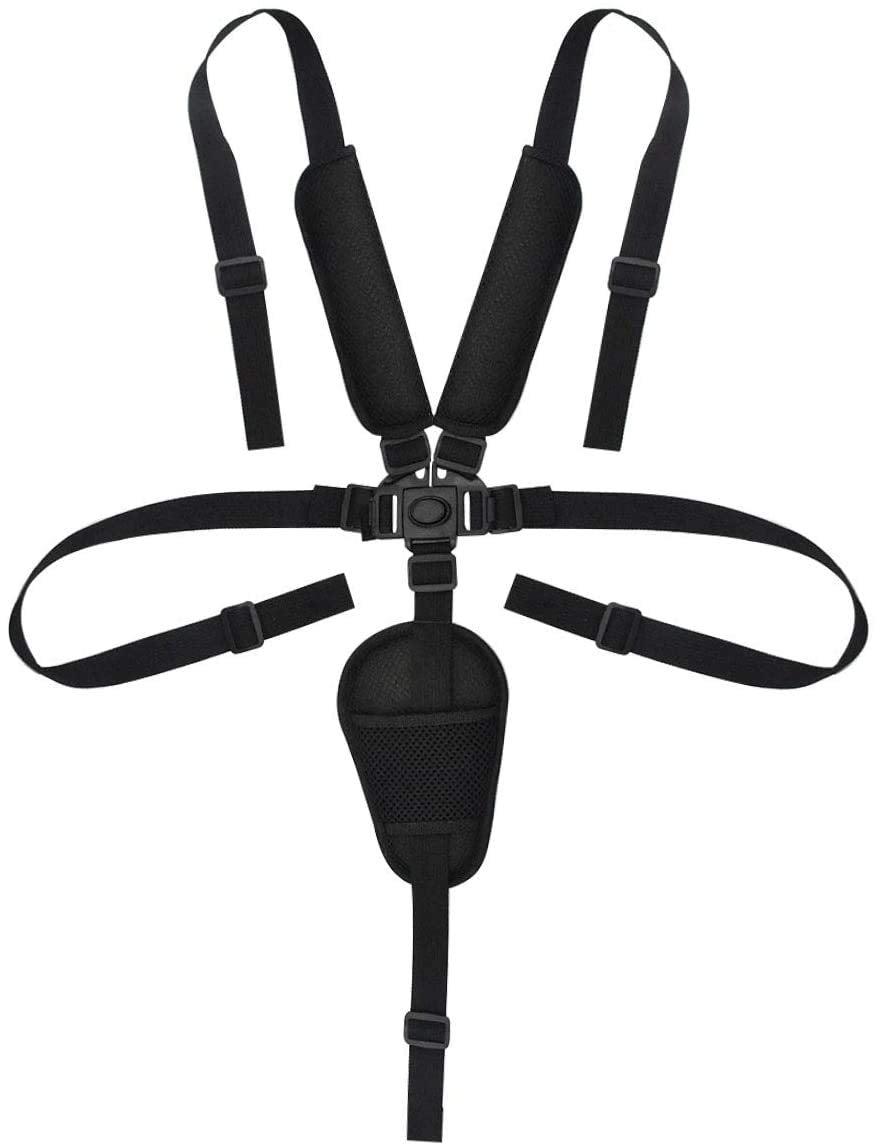 Kissral Universal 5 Point Harness Straps, Adjustable Baby Safety Strap Belt With Shoulder Pads And Guarding Pad, Harness Straps