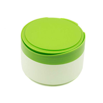 1Pcs Abs Empty Refillable Baby Talcum Powder Box With Green Lid Sifter And Powder Puff Baby Skin Care Powder Case Loose Powder J