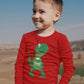 Dinosaur Boys Valentines Shirt Long Sleeve Funny Trex Heart Crusher Valentine Day Toddler Boy Kids T-Shirt 4T Red