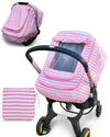 Car Seat Covers For Babies,Baby Car Seat Cover For Boys Girls, Windproof Infant Carseat Cover,Kick-Proof Car Seat Canopy With Br
