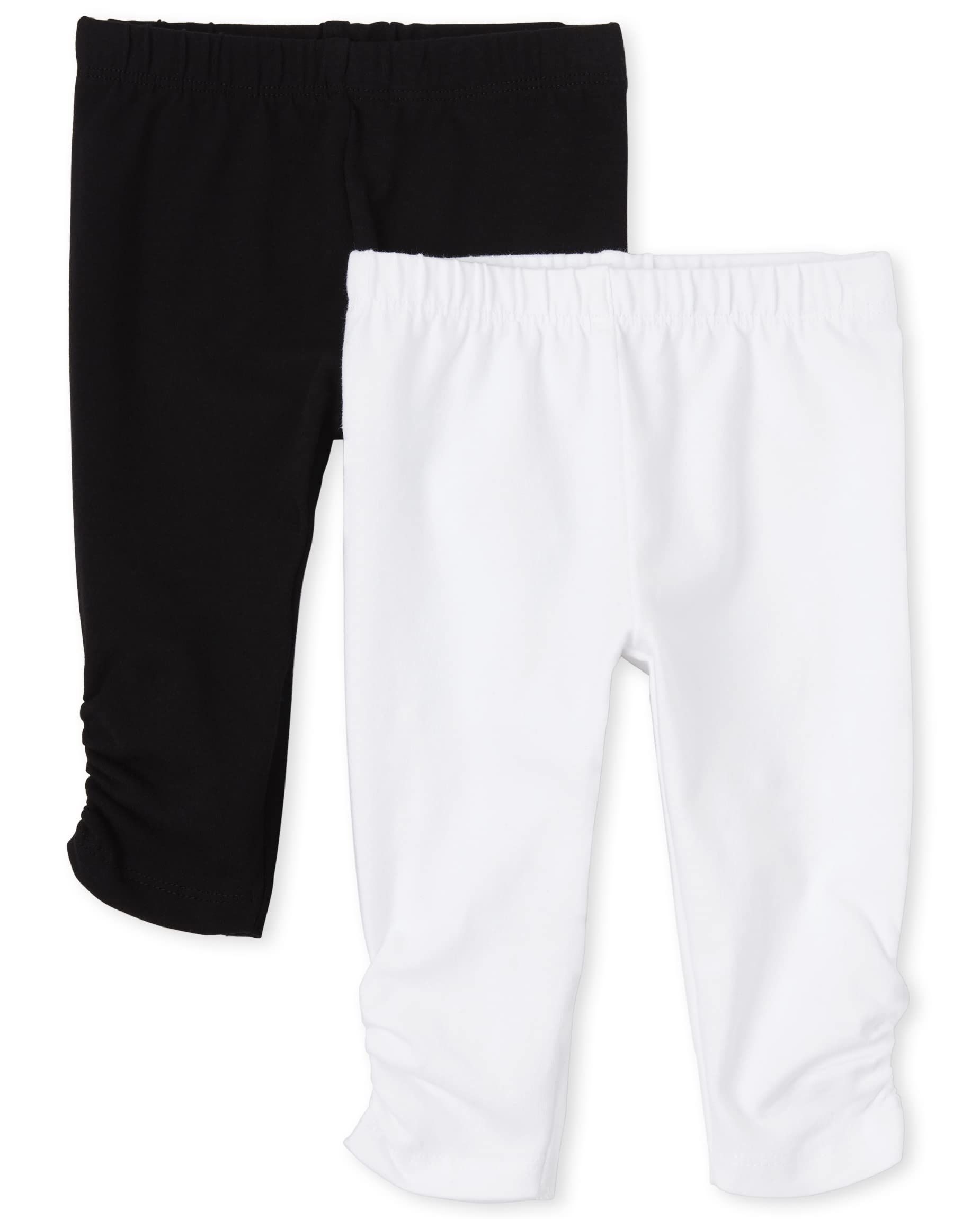 The Children'S Place Baby Girls And Toddler Leggings Casual Pants, White/Black, Preemie Us