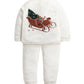 Cherry Crumble Boys & Girls Cream Solid Applique Polar Fleece Shmamello WinterS Pj Night Suit Set