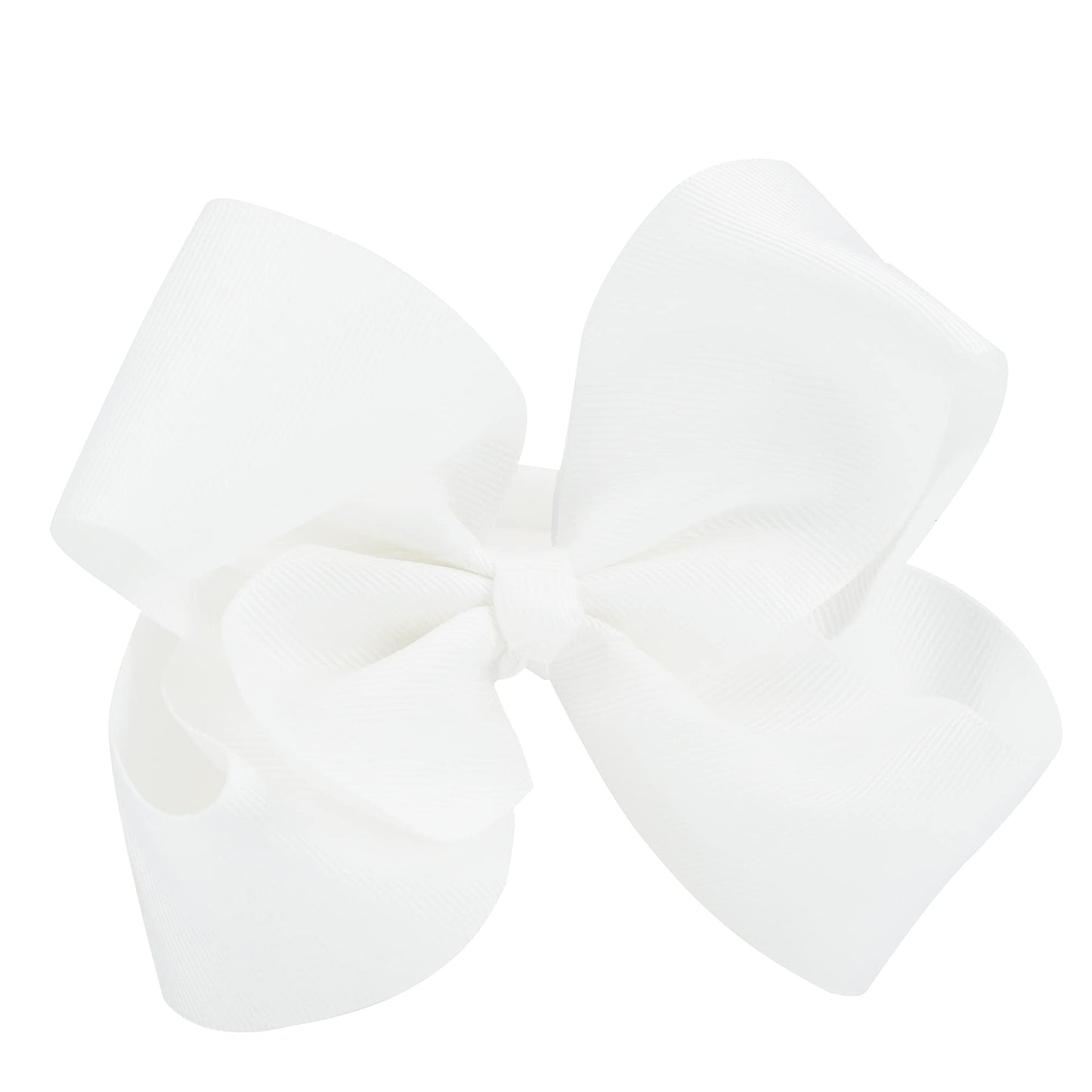 Meedee Fashion Cute White Bow Headband For Girls Toddlers 3 Year Old, Little Girl Headband Bows Big Grosgrain Headband Bow For C