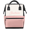 Personalized Baby-Girls Diaper-Backpack Waterproof Large Nappy Backpack for Baby Stroller Nappy-Bag 11x7x15.7 inches Light Red M