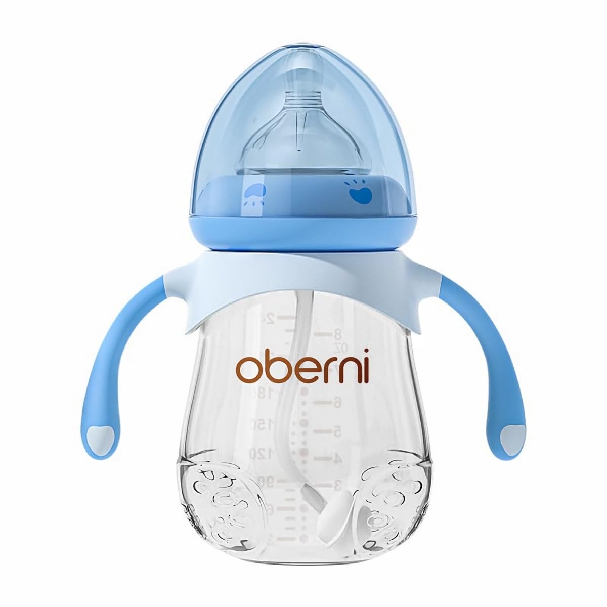Oberni PP Baby Bottles, Anti Colic Breastfeeding Bottles with Medium Flow Nipples Size +, Wide Neck Baby Bottle for Babies, Newb