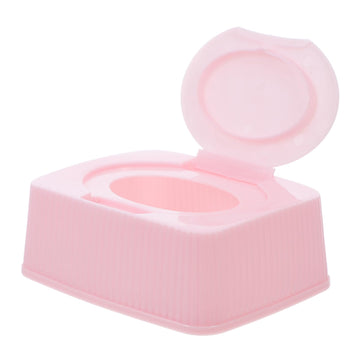SOLUSTRE Wipes Storage Box with Dustproof Flip Lid Portable Wipe Holder for Nursery Travel Bathroom Cute Design for Effortless A