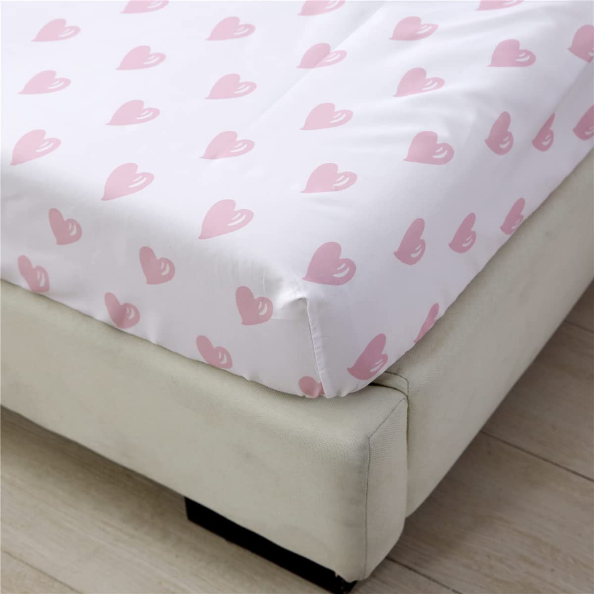 Urbonur 4-Piece Toddler Bedding Set - Ultra Soft Colorful Rainbow Cloud On Pink Girls Toddler Comforter Set - Include Comforter,