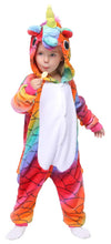 Easuit Multicolored Unicorn Onesie Pajamas Animal Costume Halloween Cosplay For Kids 8-10