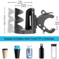 Supregear Cup Holder, 360 Degree Rotation Stroller Bike Water Bottle Holder Cup Holder, Universal For Walkers, Rollators, Wheelc