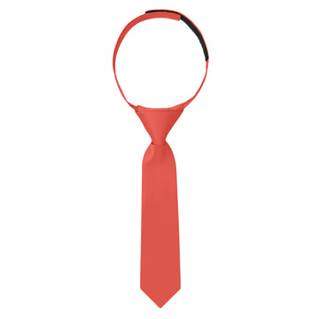 Jacob Alexander Infant 'S Toddler 'S 8 ' Pretied Solid Color Hook And Loop Band Tie - Coral