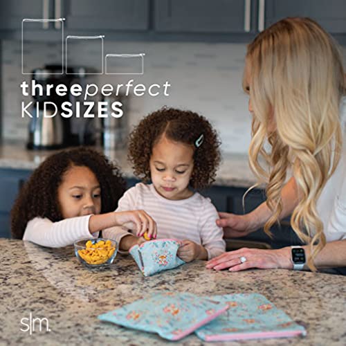 Simple Modern Disney Reusable Snack Bags For Kids | Food Safe, Bpa Free, Phthalate Free, Polyester Zip Pouches | Washable & Refi
