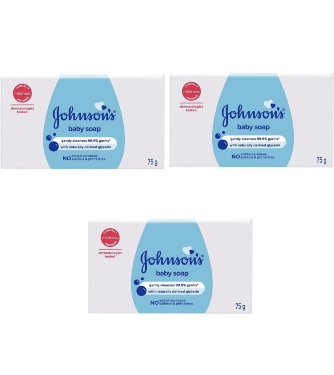 JohnsonS Baby Soap (75G) [Pack Of 3] 