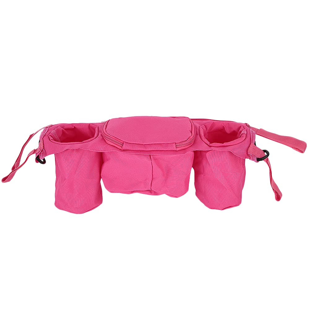 Stroller Organizer with Cup Holder, Hanging Practical Zipper Design Hook & Loop Design Durable Baby Stroller Organizer, for Umbr