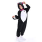 Funivals Animals Kitty Cosplay Costume Unisex Kids, Plush Black Cat Jumpsuit Pajamas Child For Halloween Christmas Party (M(For