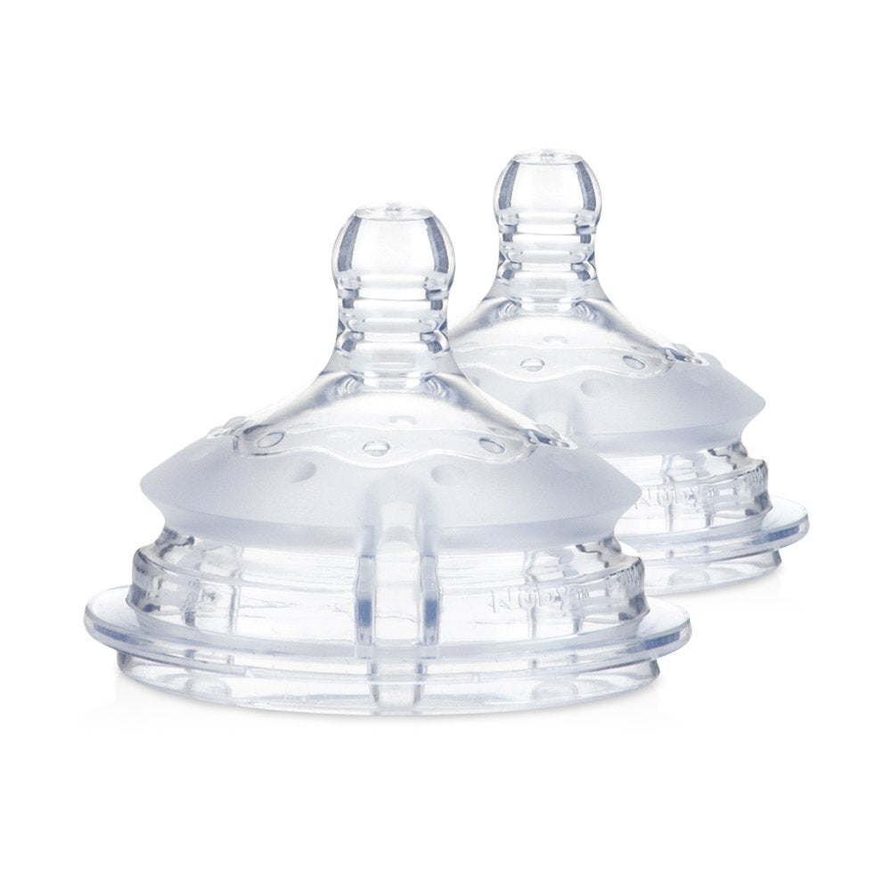Nuby 2 Piece Fast Flow Comfort Nipple, Silicone