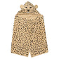 MARIAS KOMMERCE SANDLOPARE Hooded Kids Bath Towel, Light Brown Cheetah Pattern, Super Soft Cotton, 70x140 cm, Animal Theme