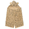 MARIAS KOMMERCE SANDLOPARE Hooded Kids Bath Towel, Light Brown Cheetah Pattern, Super Soft Cotton, 70x140 cm, Animal Theme