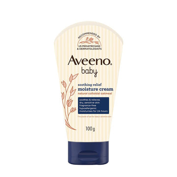 Aveeno Baby Soothing Relief Moisture Cream 140G | 24-Hour Protection For Dry, Itchy Or Sensitive Skin | Natural Oat Extract | Fr