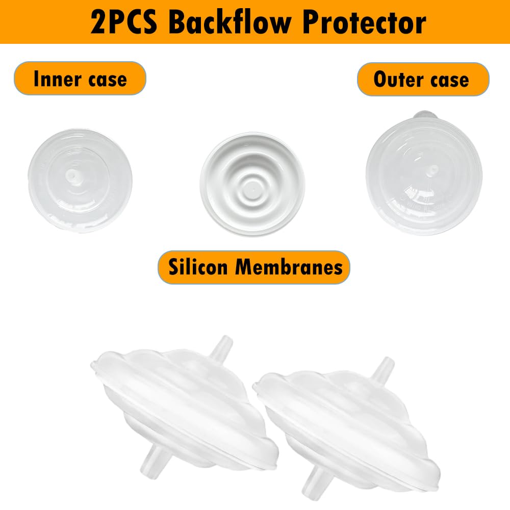 Backflow Protector 2Pcs And Duckbill Valves 8Pcs Replacement Pump Part Compatible With Spectra S1 Spectra S2 Spectra 9 Plus,Repl
