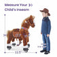 PonyCycle Official Classic U Series Ride on Horse Toy Plush Walking Animal Brown Horse Size 4 for Age 4-8 Ux424