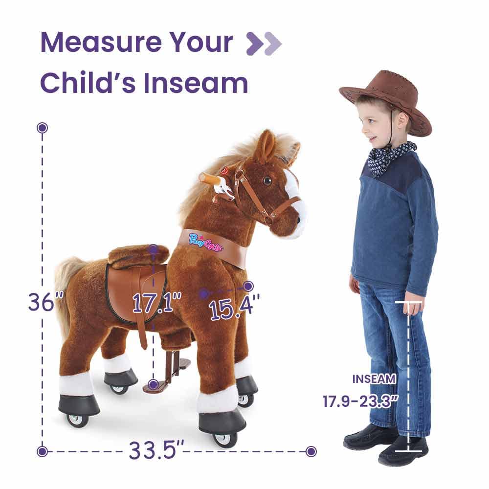 PonyCycle Ride on Horse Pony Kids Ride on Toys Classic Model U (with Brake/ 36 Height/Size 4 for Age 4-8) Riding Horse Walking H