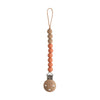 mushie 100% Silicone Baby Pacifier Clip BPA Free | Eva (Clementine)