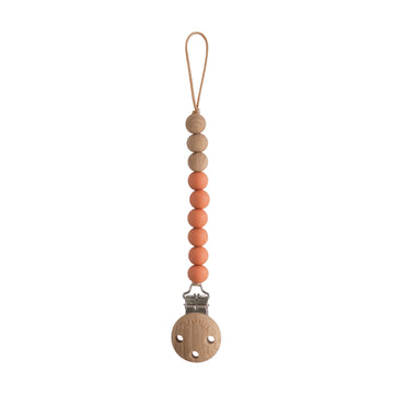mushie 100% Silicone Baby Pacifier Clip BPA Free | Eva (Clementine)
