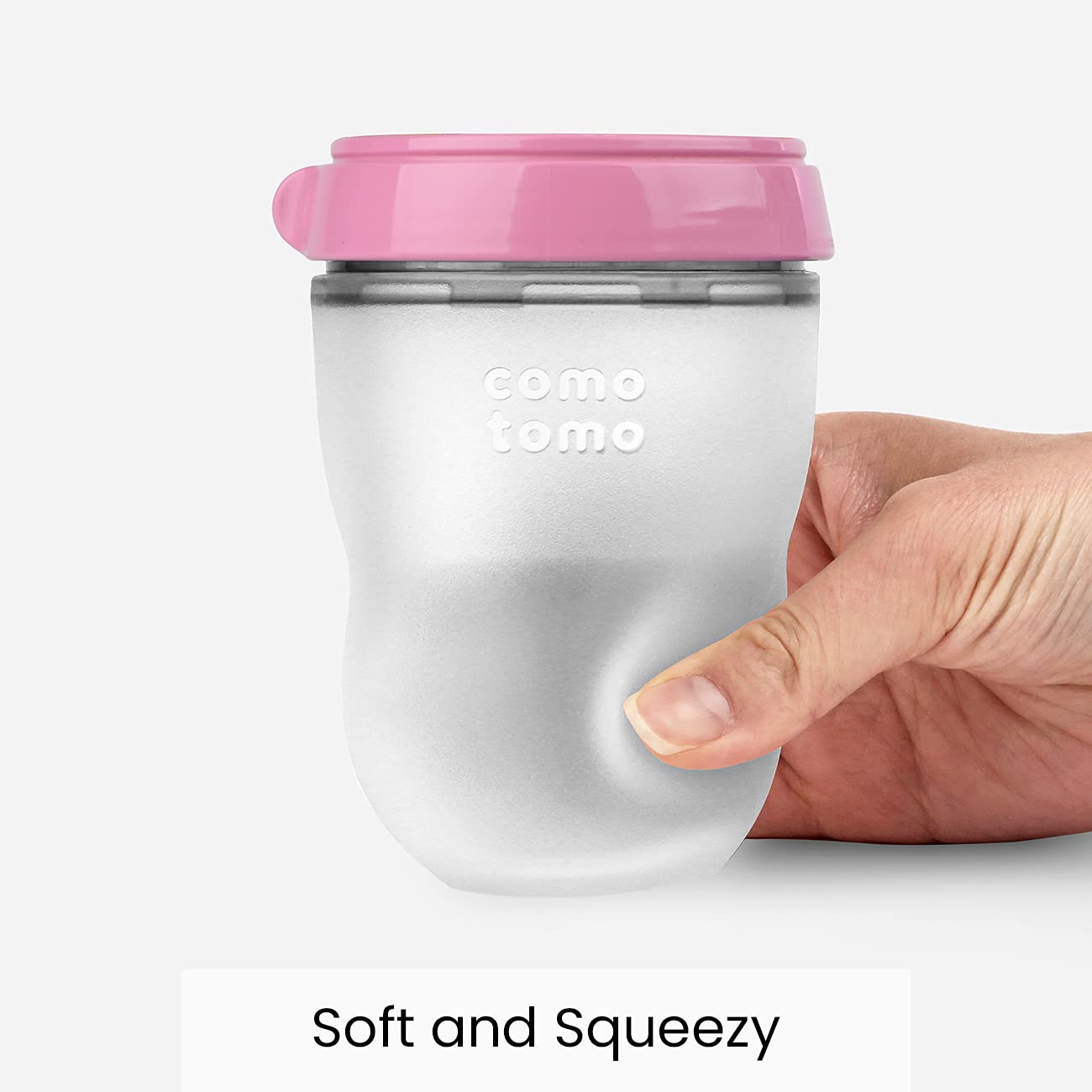 Comotomo Baby Bottle Single Pack, Pink, 8Oz