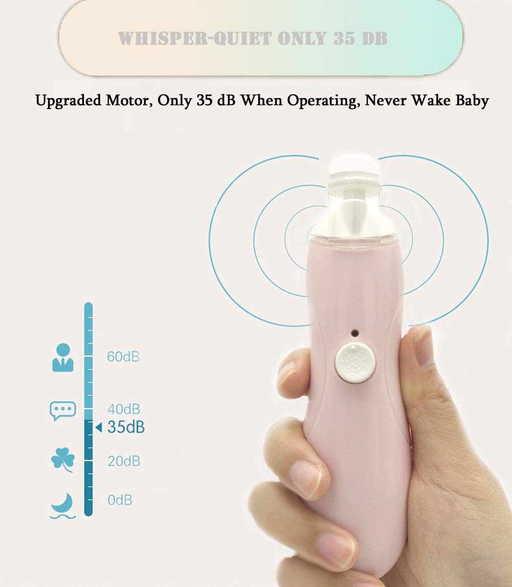 Rechargeable Baby Nail File, Fansidi Electric Baby Nail Trimmer For Newborn Infant Or Toddler Toenail And Fingernail - Girls And
