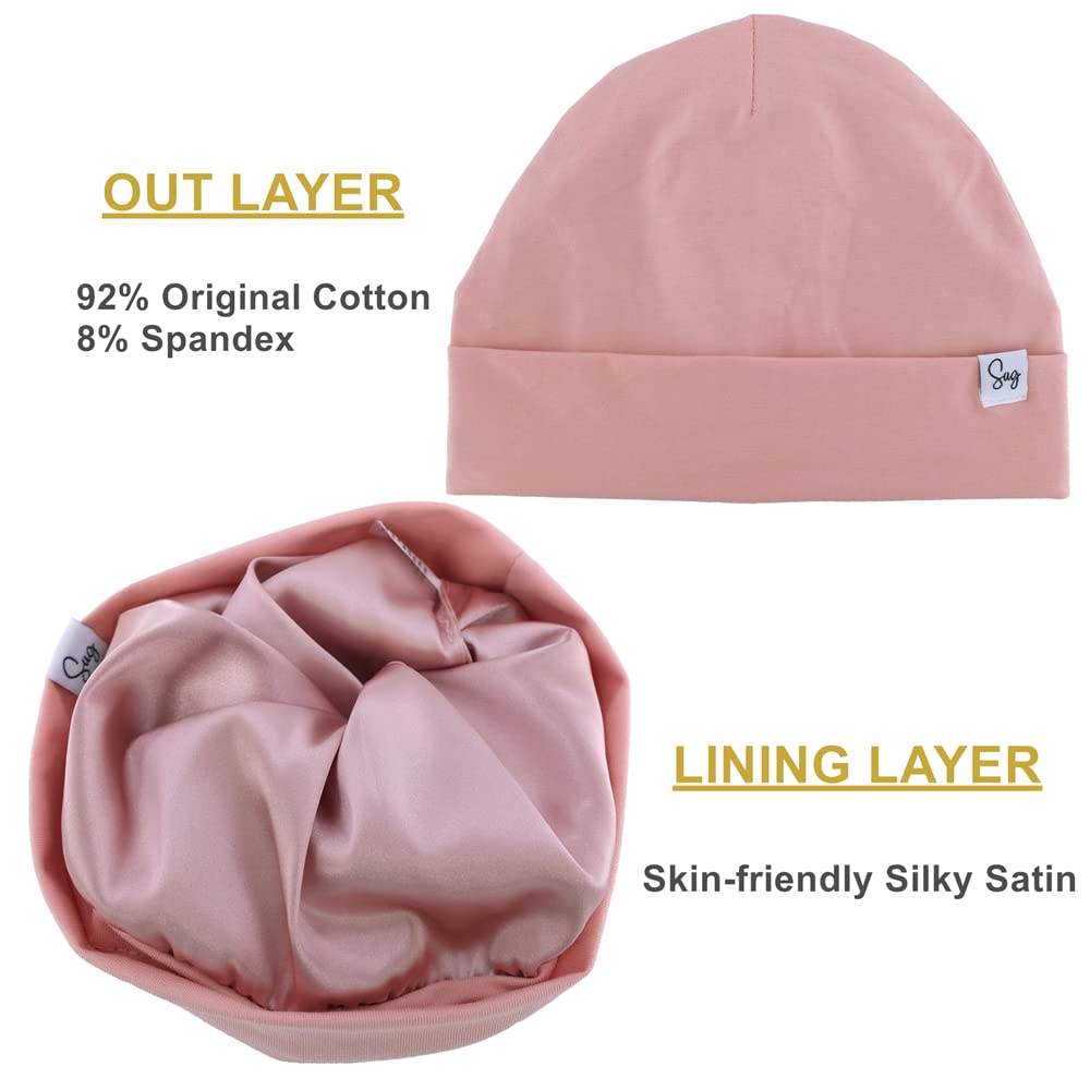 Jersey Beanie Hat For Newborn Baby Boys Girls Silky Satin Lined Hats Bonnet Toddler Infant Little Kids Beanies Caps (0-6M,203 Bu