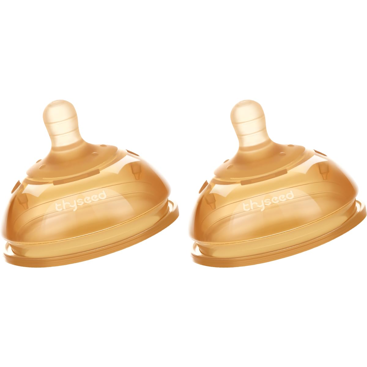 Thyseed Baby Bottle Nipple Infant Silicone Replacement Nipples 10+ Month 2 Pack