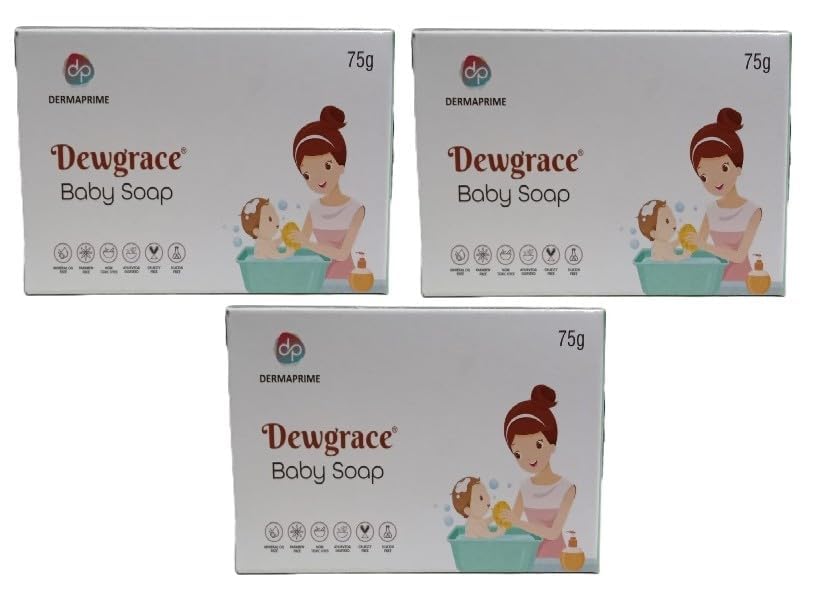 Dewgrace Baby Soap,75G  Pack Of 3