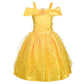 Dressy Daisy Toddler Girls Princess Dress Up Costume Gold Yellow Ball Gown Fancy Halloween Xmas Birthday Party Carnival Size 2T