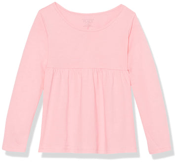 The Children'S Place Baby Single And Toddler Girls Long Sleeve Fashion Shirt, Pink, 5T