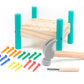 OUJILA Wooden Baby Workbench Pounding Hammer Toy for Toddlers,STEM Educational Preschool Learning Toys for Kids, Great DIY Gift 